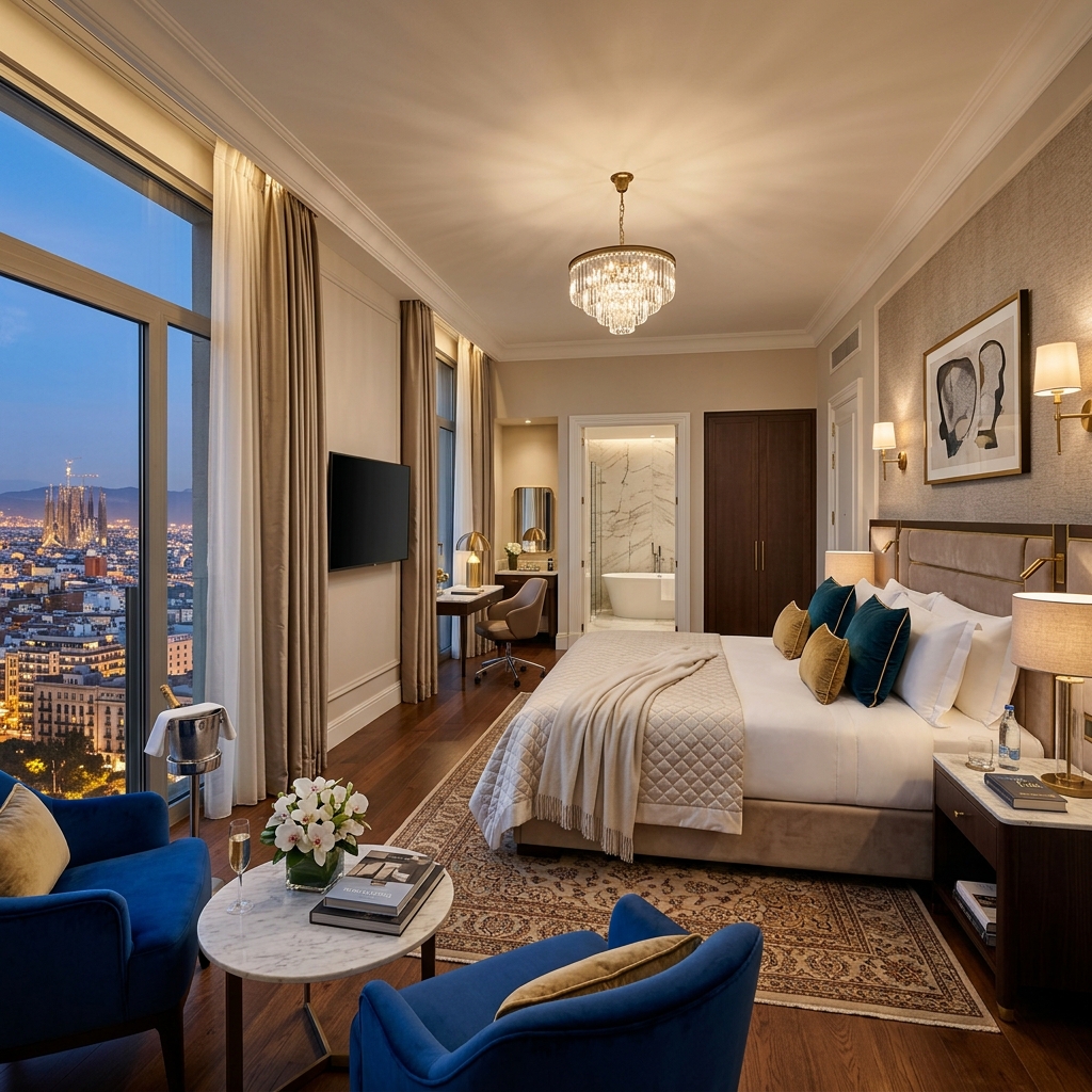 Luxury hotel room interior